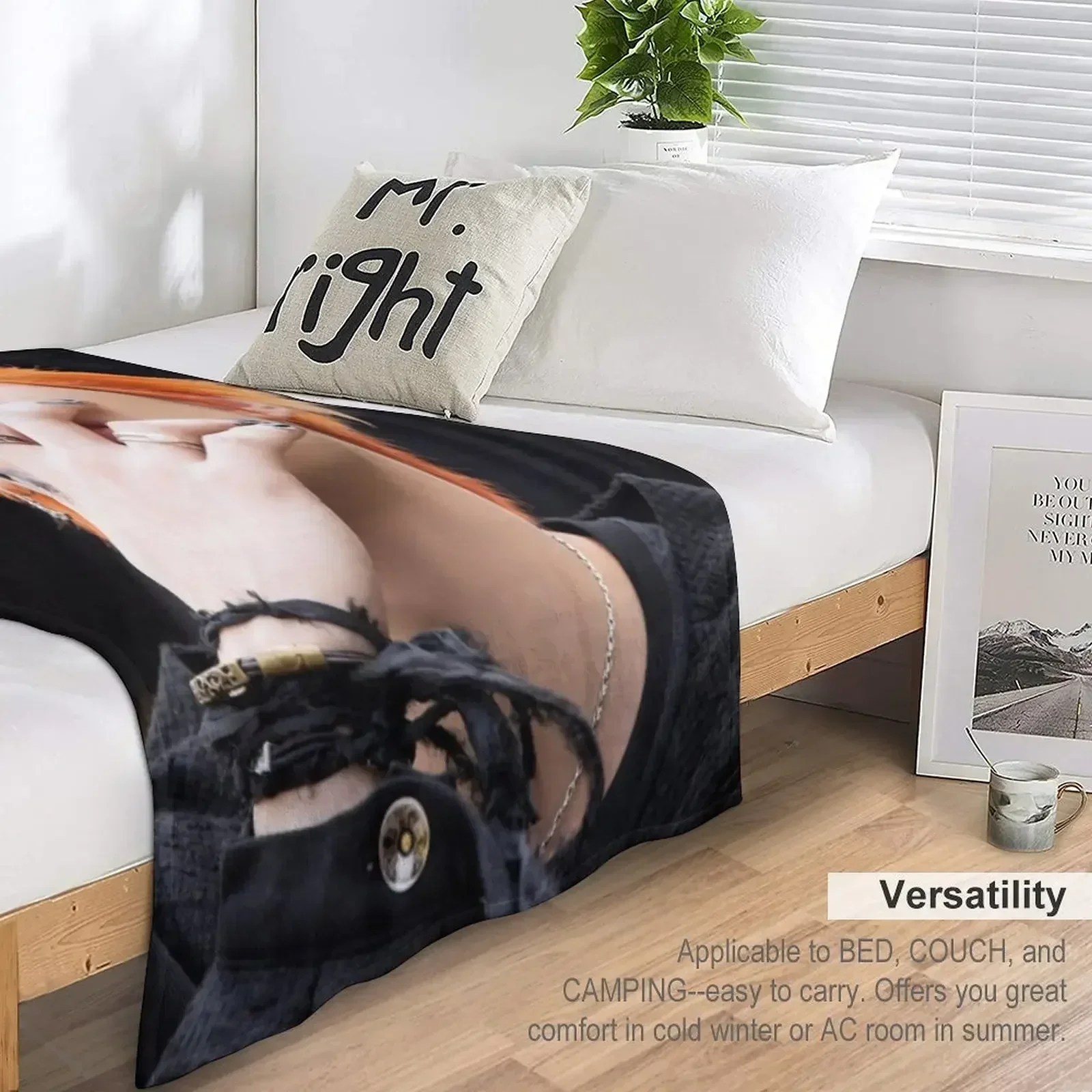 MINGI ATEEZ - SPIN OFF: FROM THE WITNESS HALAZIA Throw Blanket Sofa Throw For Decorative Sofa Vintage Blankets - view 5