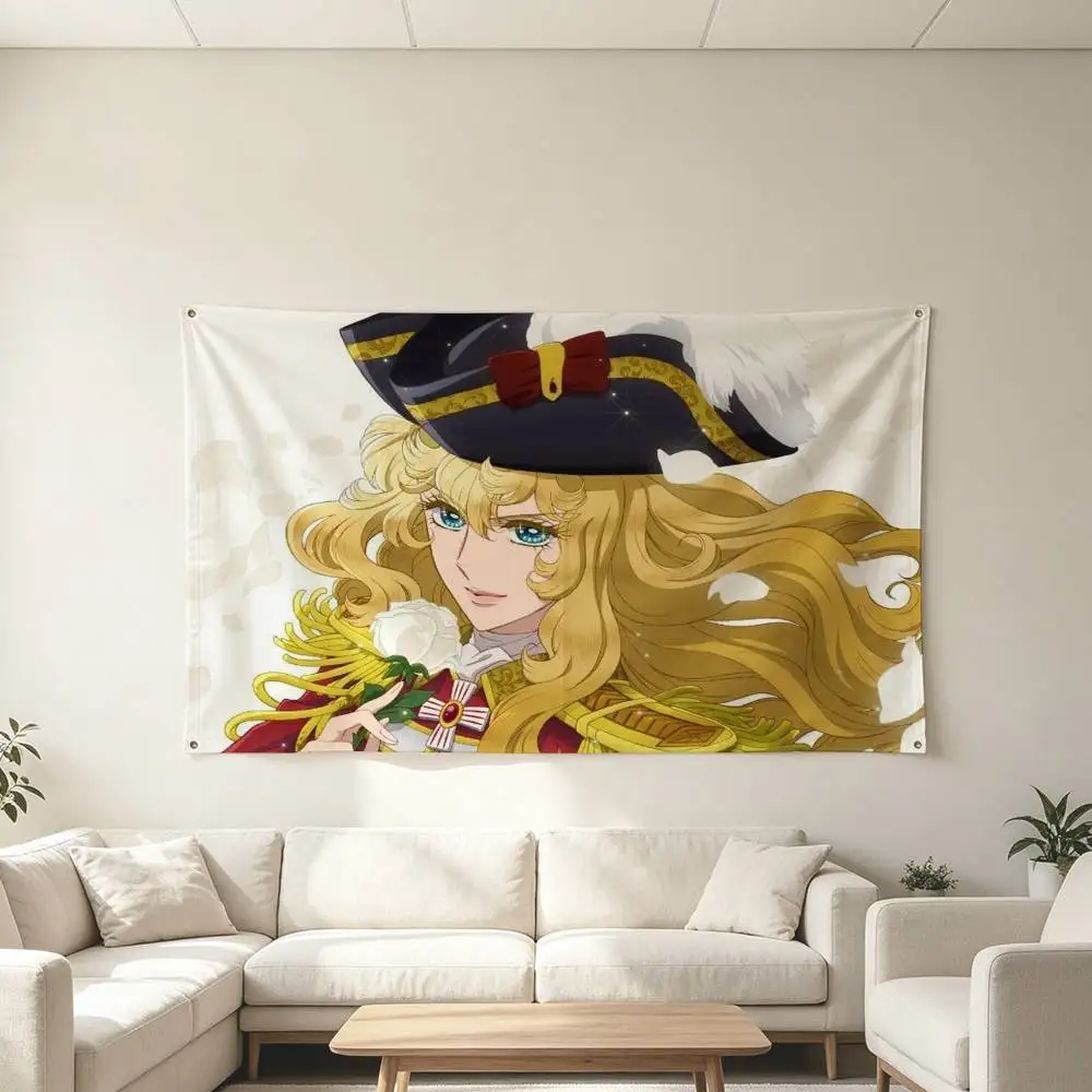 Rose of V-Versailles Lady O-Oscar Flags for Bedrooms Home Decor Items Outdoor Decors Garage Decoration Flaga