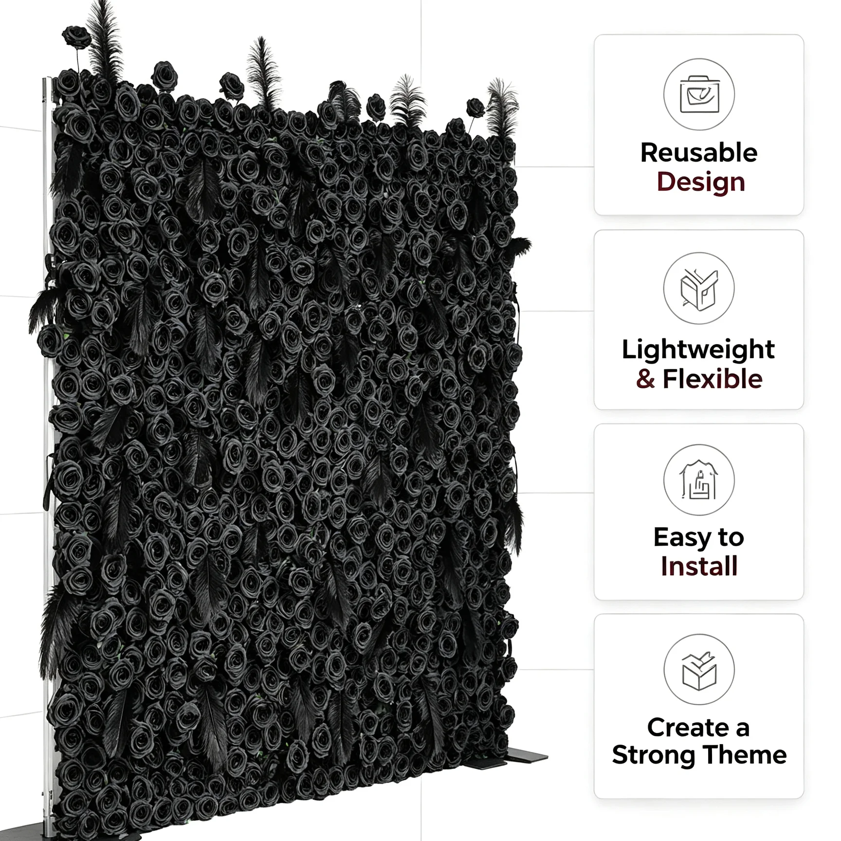 Uflower ฉากดอกไม้ประดิษฐ์ลายกอ - Home Decor Theme บทวิจารณ์และราคา