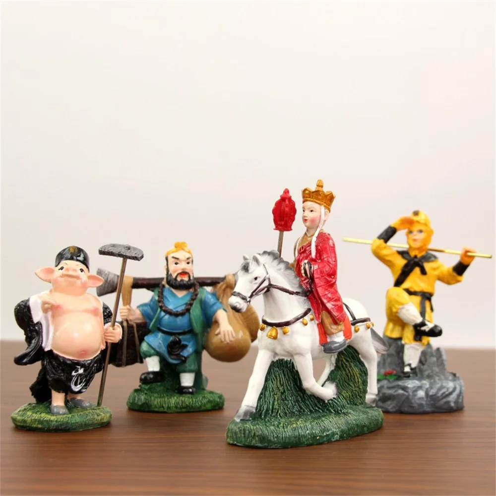 

Journey to the West 3D Miniature Resin Sculpture Sun Wukong Pig Bajie Figurines for Garden Art & Boy's Gifts