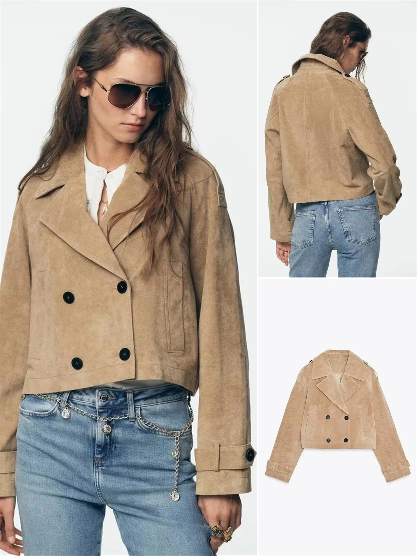 Faionable Casual Puur Leer Materiaal Herfst Nieuwe Collectie Damesjas Jaet Bovenkleding Hoge Kwaliteit Sensatie 30257