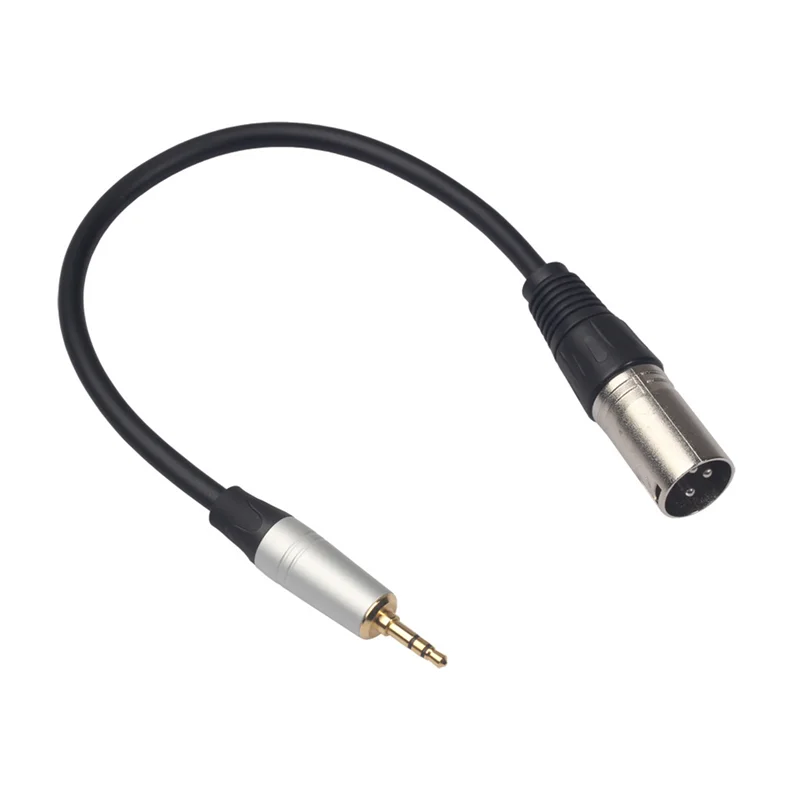 

3.5mm Stereo Jack Plug Audio Cable 3.5mm Stereo Jack Plug to 3 Pin XLR Male Microphone Audio Cable Cord Adapter 0.3M