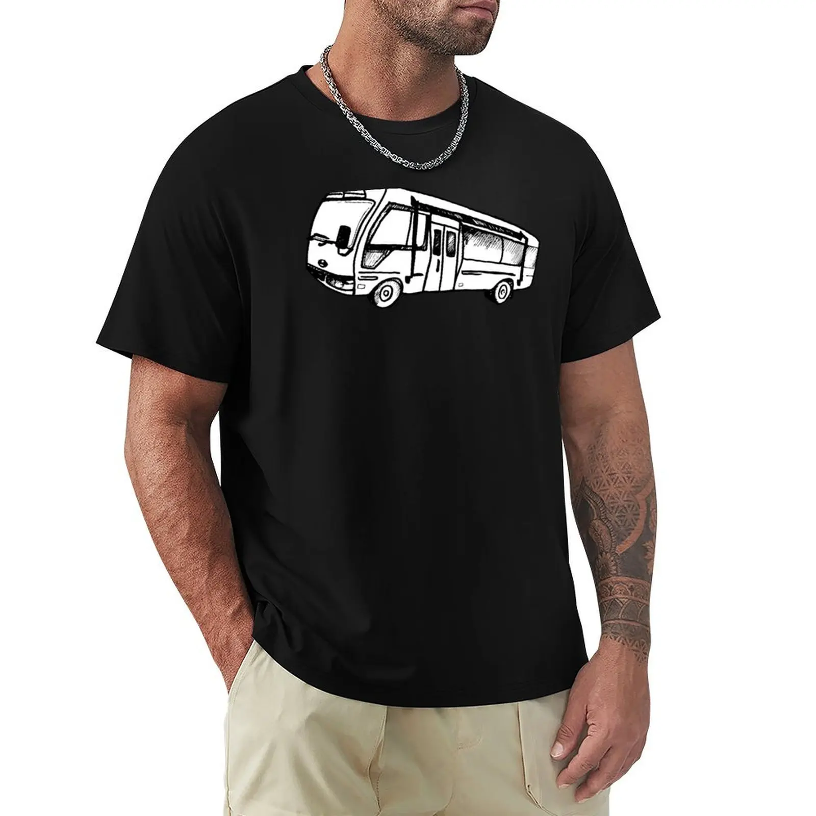 Space Romper Coaster Bus T-Shirt Basic Daily Outfit Short Sleeve Tee