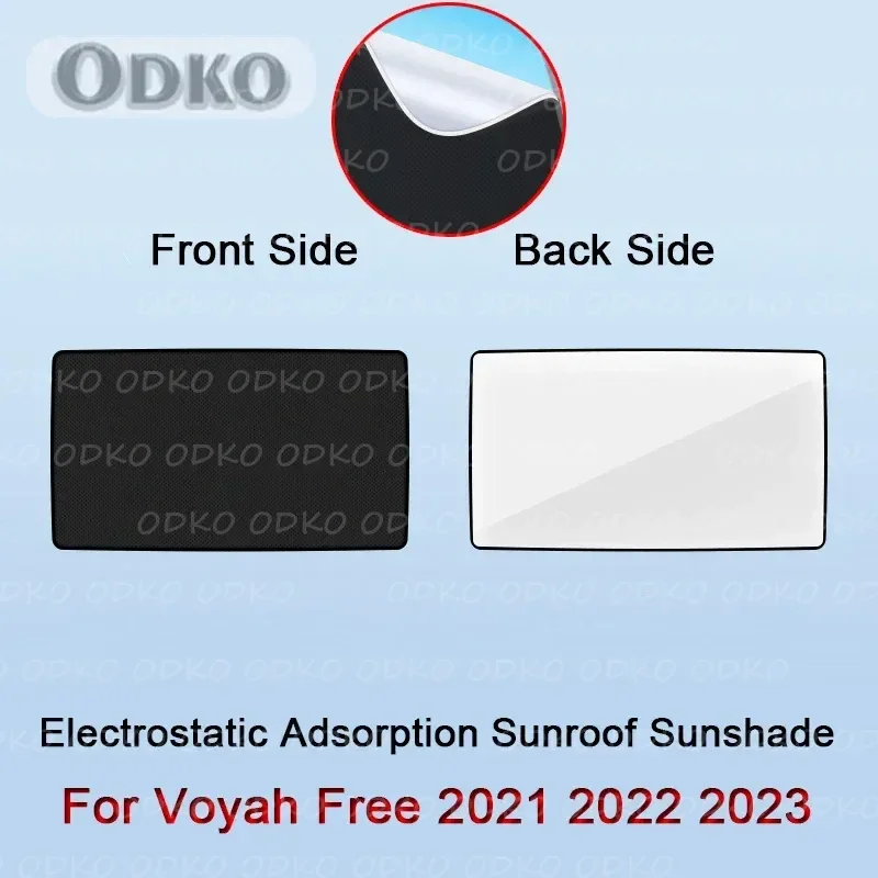 

Car Electrostatic Adsorption Sunroof Sunshade Cover Fit For Voyah Free 2021-2023 2024 Heat Insulation Skylight Sticker Accessory