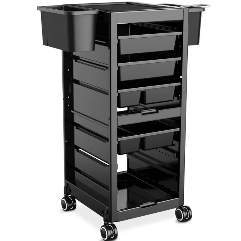 Manicure Salon Beauty Hair Cart Rolling Utility Caddy Mobile SPA Tattoo Hairdresser Barber Tools Storage Trolley with Drawers