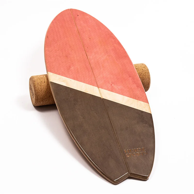 Wooden Balance Board for Adults Surf Gym Roller Painting Design for Exercise