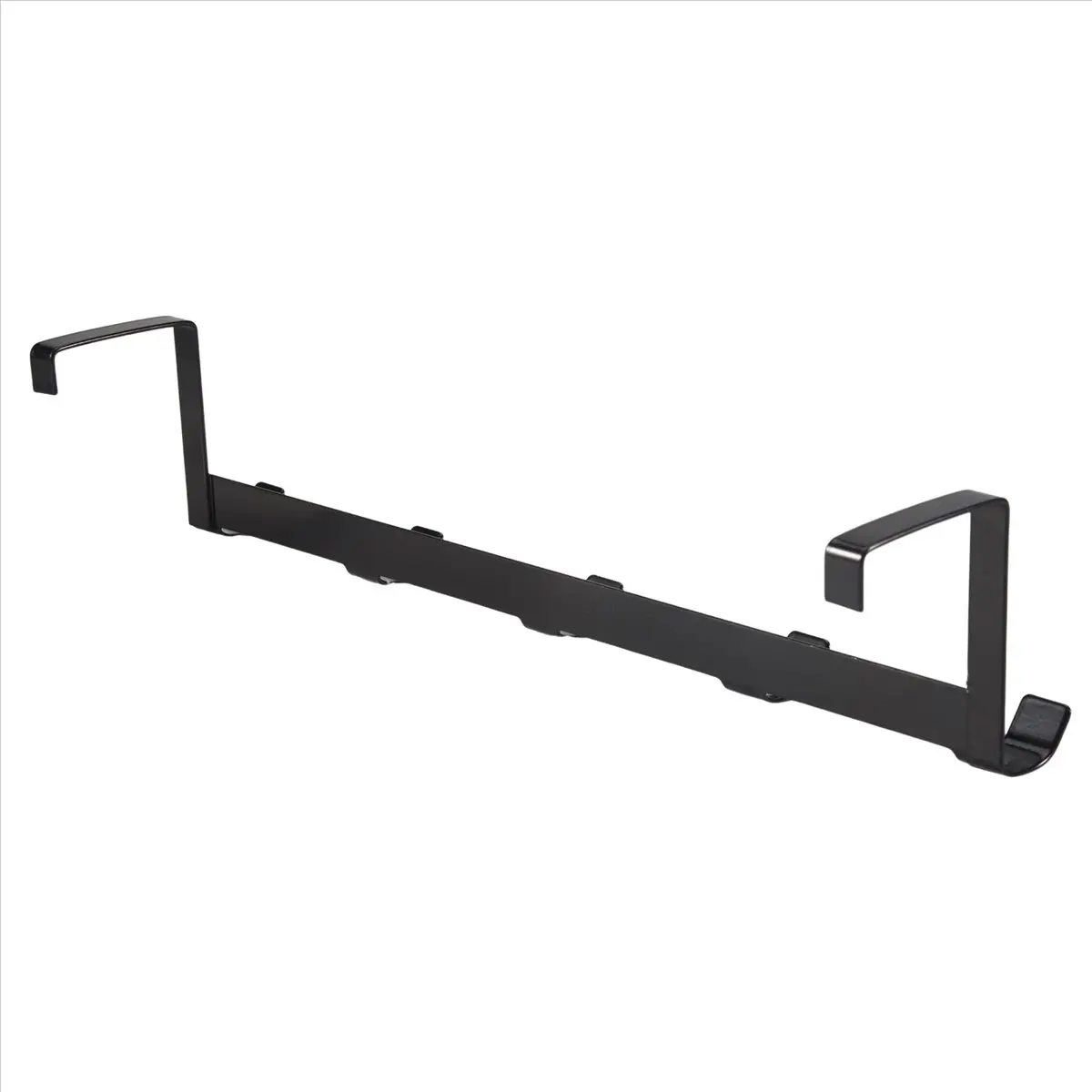 A1181Z~Smart Wide over the Door Rack Wrought Iron Hook Black