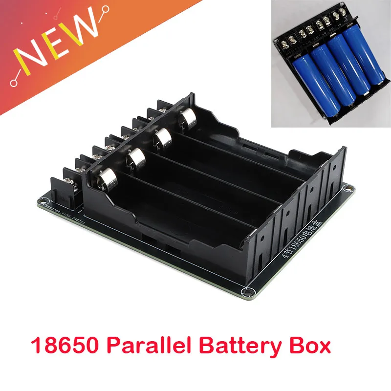4 Cell 18650 Series-parallel DIY Lithium Battery Box Power Bank Cases Battery Slot Holder Storage Case