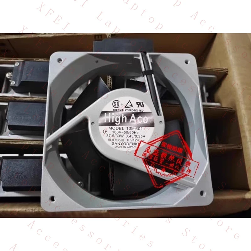D  FOR Sanyo 109-601 AC100V 37.5/33W 0.43/0.35A 16CM Aluminum Frame AC Cooling Fan