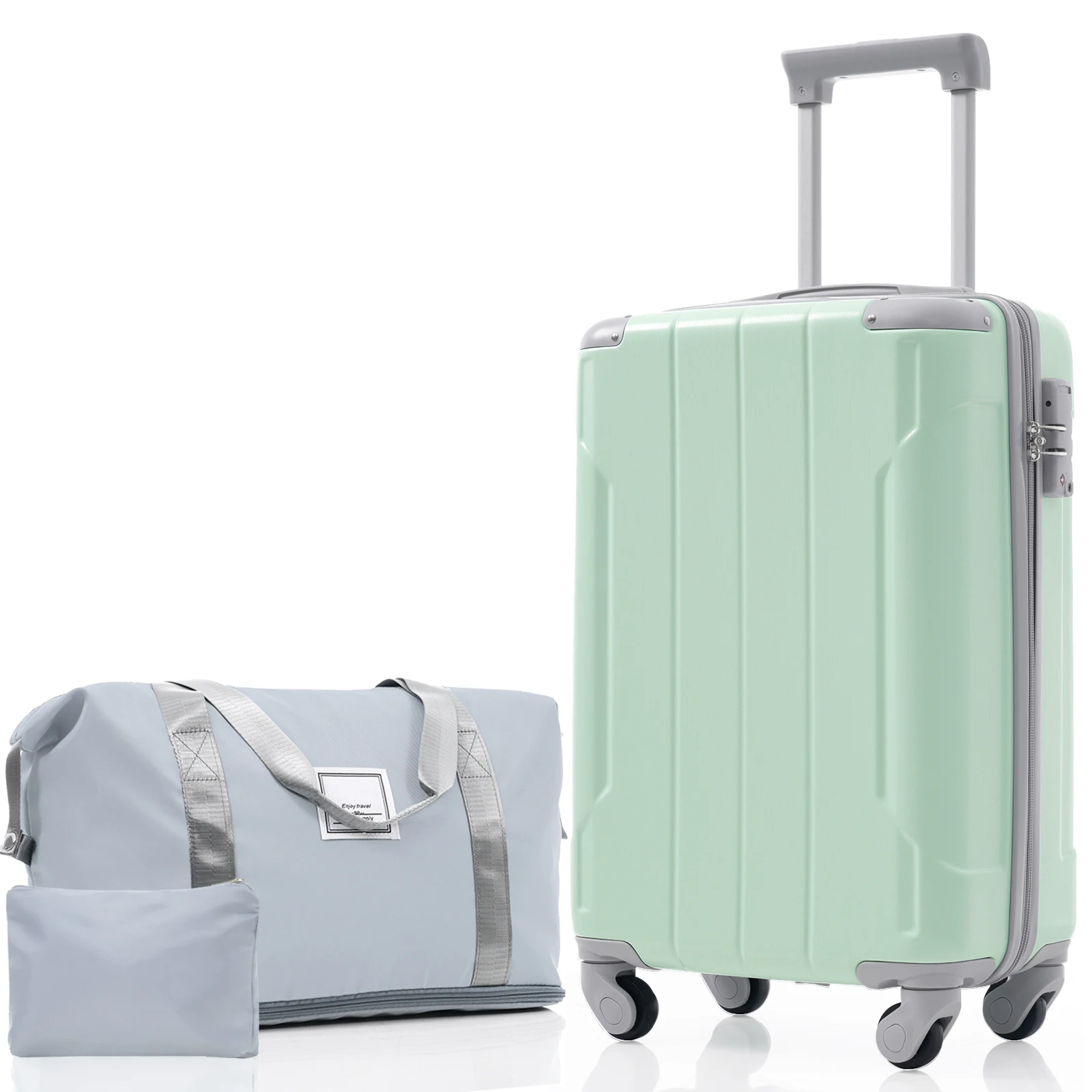 

20 Inch Lightweight Luggage 3 Piece Set, Silent Spinner Wheels ABS Hardshell, Perfect Suitcase for Short Trips & Business Travel