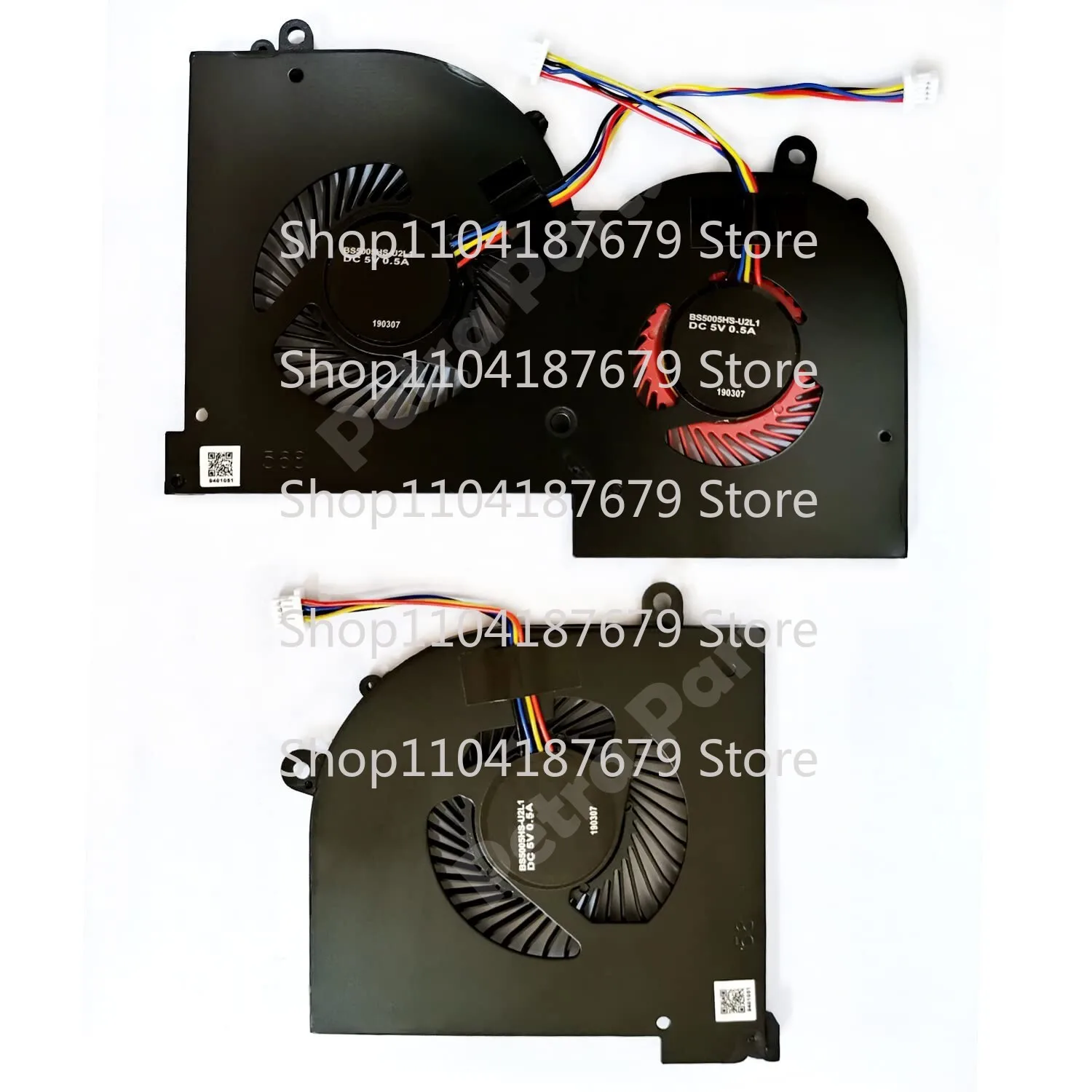 1pcs CPU Gpu Cooling Fan Pair for MSI GS65VR GS65 Laptop GS65VR Stealth P65 MS-16Q1
