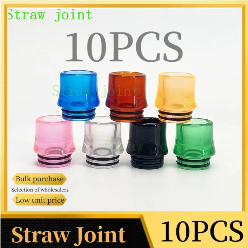 Resina Straw Joint, cor aleatória, 810, 10pcs