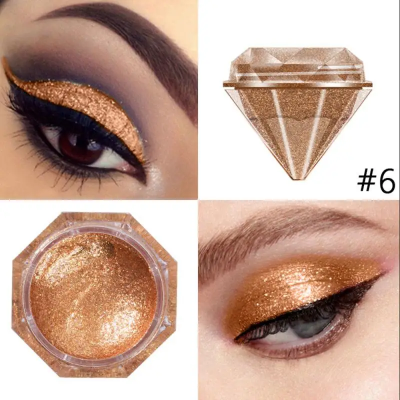 Ombretto viola Argento Oro Shimmer Eyeahdow Cream Trucco occhi Ombretto glitter impermeabile Pigmento per feste