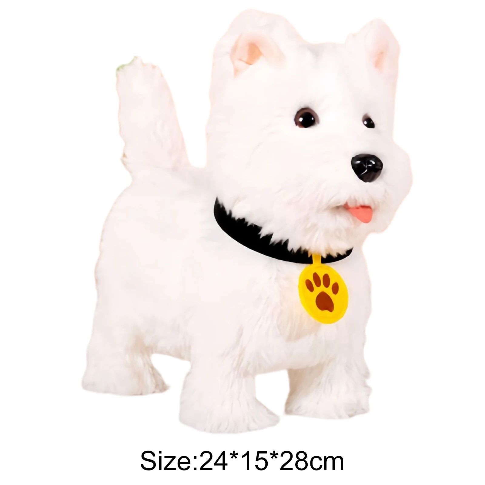 Leuke interactieve pluche hond blaffen, wandelen en staart kwispen Zacht interactief elektronisch pluche puppyspeelgoed Cadeauspeelgoed voor meisjes en jongens