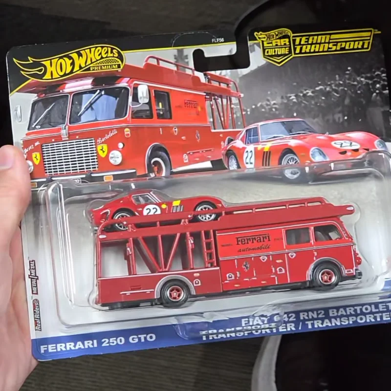 Hot Wheels Team Transport Druckguss-Automodelle: Ferrari 250 GTO, Toyota AE86, Lykan Hypersport FLF56 Mini Sammlerstücke