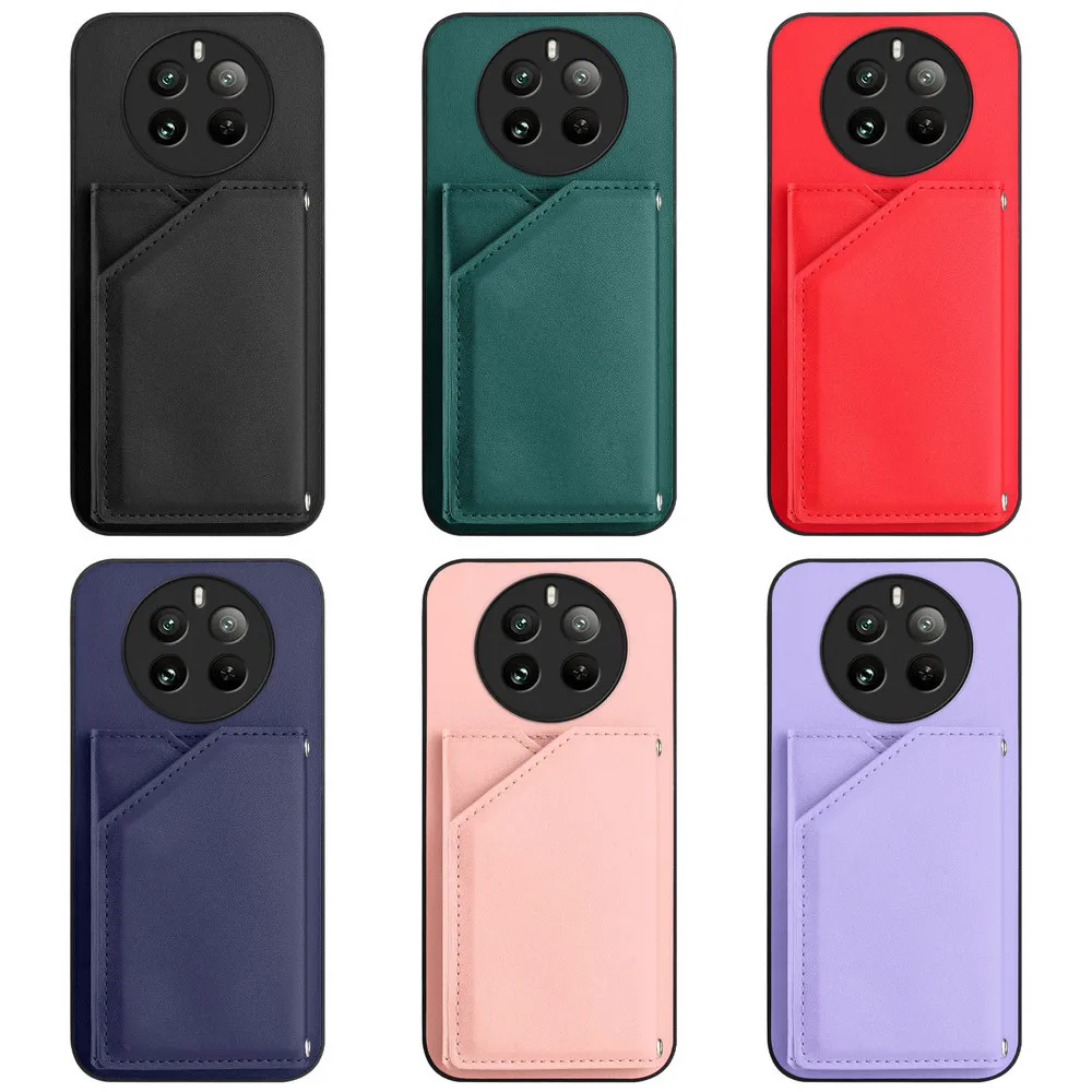 For OPPO Realme 12 13 14 Pro Plus 5G 4G Luxury Case Realme 12 Plus Leather Card Back Panel Cover Realmi 14 13 P1 Pro 12+ Funda