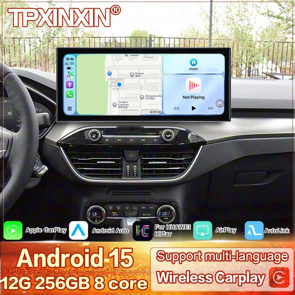 15.8 Inch Qualcomm 8 core For Ford Focus 2019~2022 Multimedia Android Auto GPS Navigation Audio Car Radio Stereo IPS Head Unit