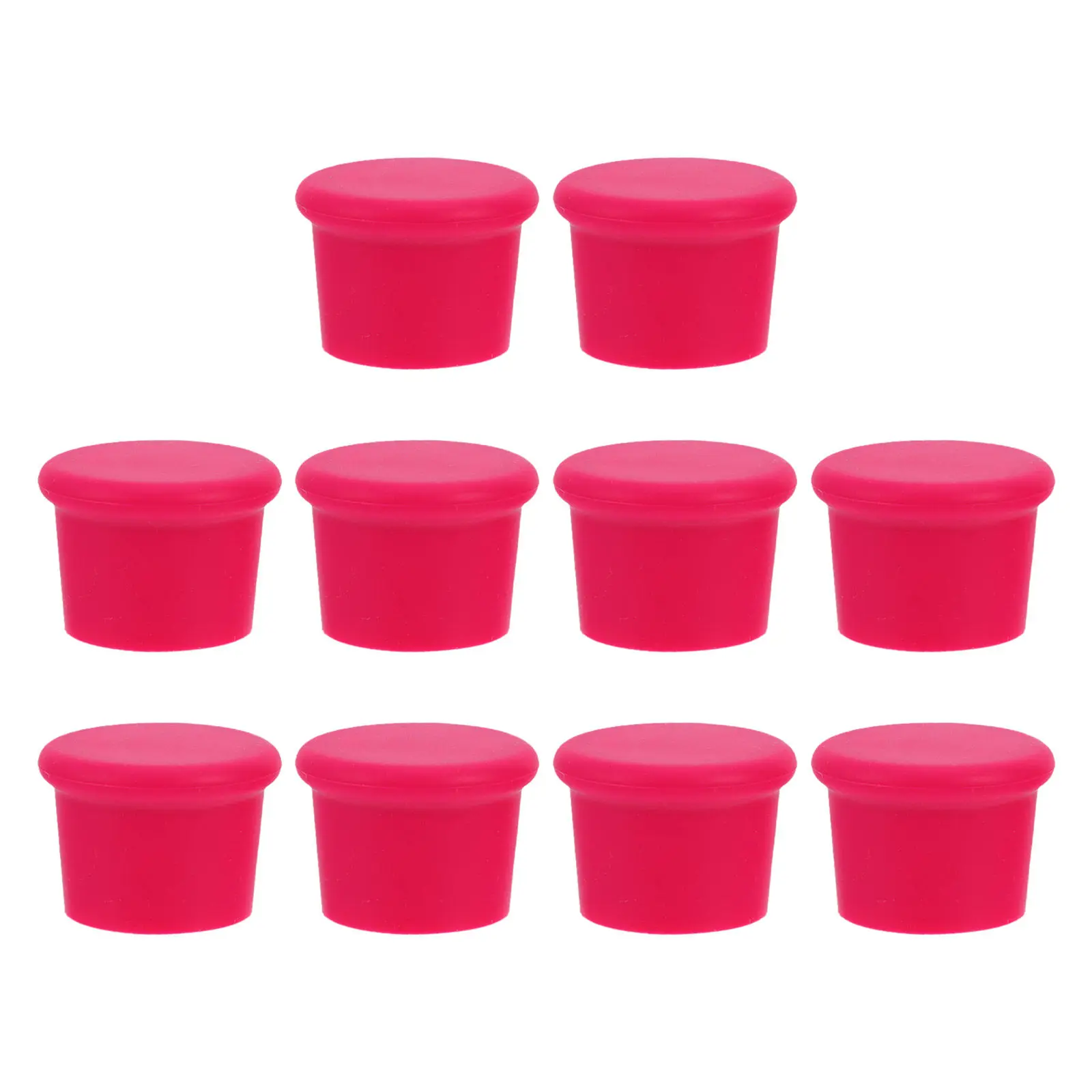 10Pcs Silicone Wine Stoppers Reusable Bottle Caps Fresh Beverage Saver Sparkling Beer Cork Replacement Christmas Party