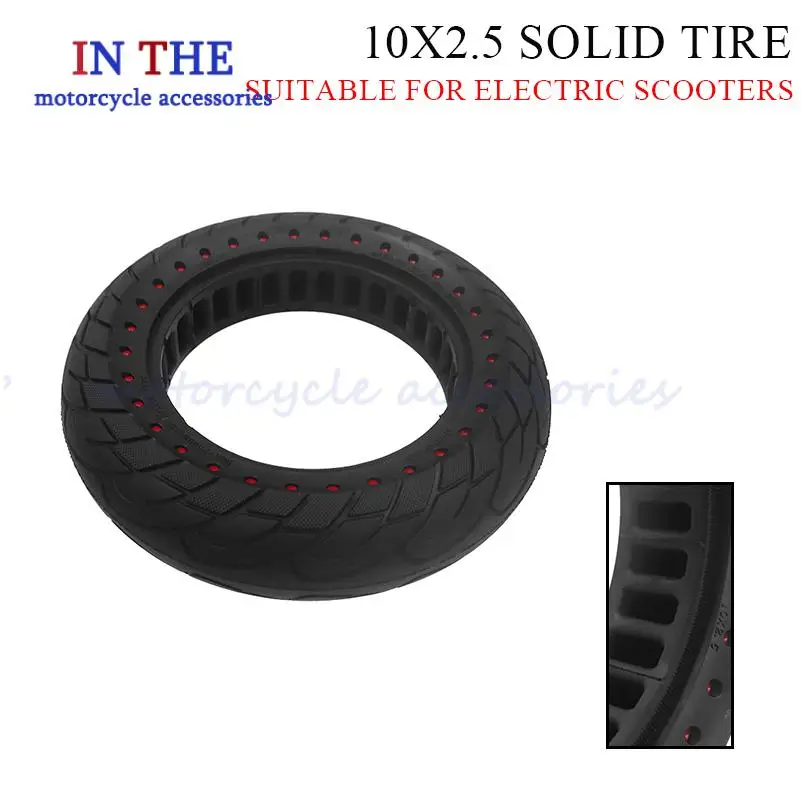 

10x2.5 Scooter Tyre For Max G30 Scooter 60/70-6.5 Compatible Solid Tire 10 Inch Tire Explosion-proof Rubber Tires Wear Resistant