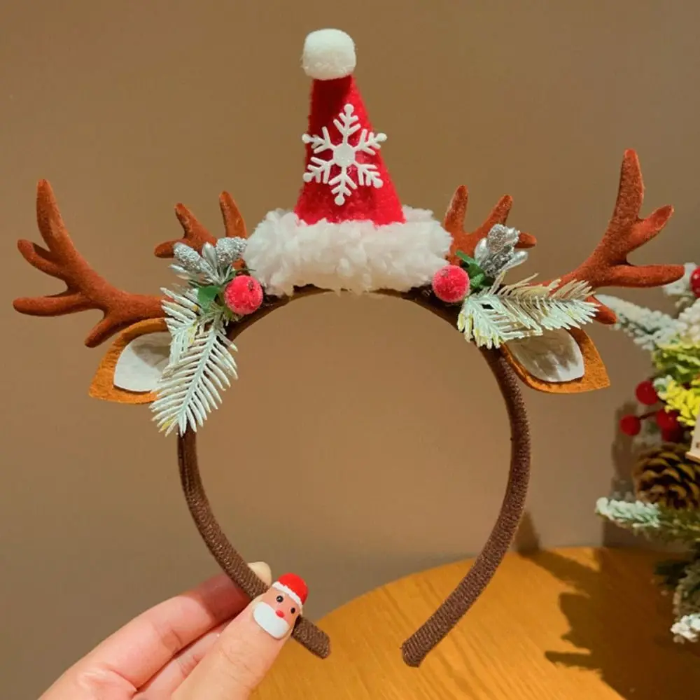 قزم عيد الميلاد عقال سانتا كلوز ثلج قرون عقال عيد الميلاد الديكور Bowknot عيد الميلاد قزم عقال السيدات