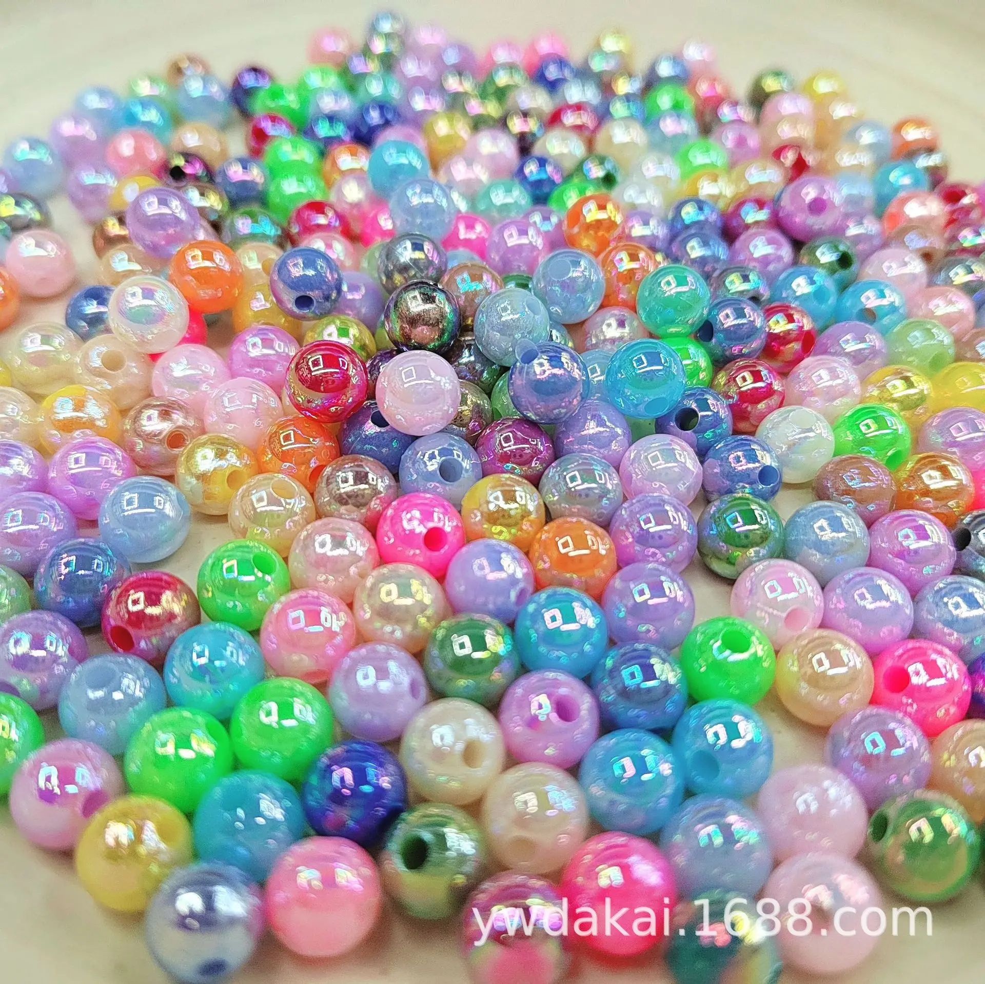 

500G 6mm 8mm 10mm AB Color Round Solid Color Perforated Bead Handmade DIY Illusion Color Nail Art Imitation Pearl accessories
