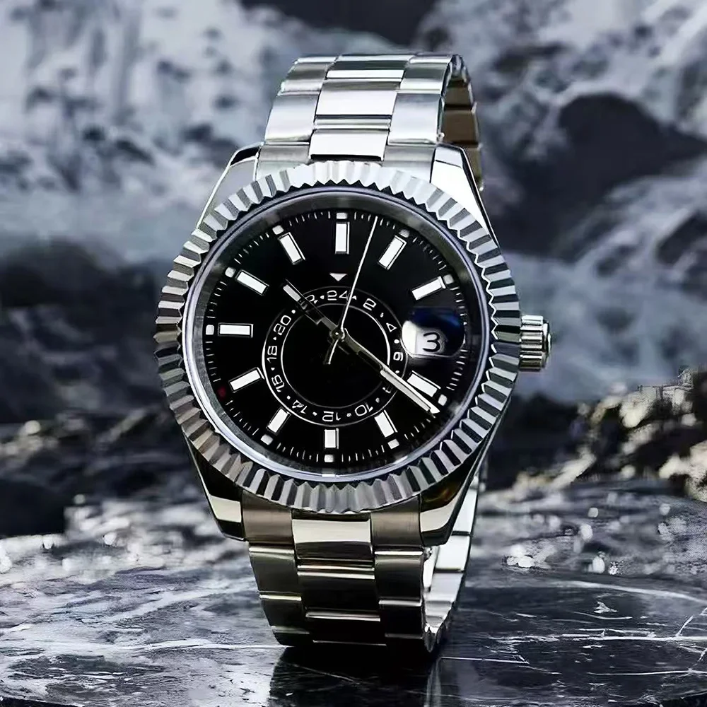 Men's Mechanical Watches, Luminous Automatic Movement Watch, Stainless Steel Waterproof Watches for Men Women