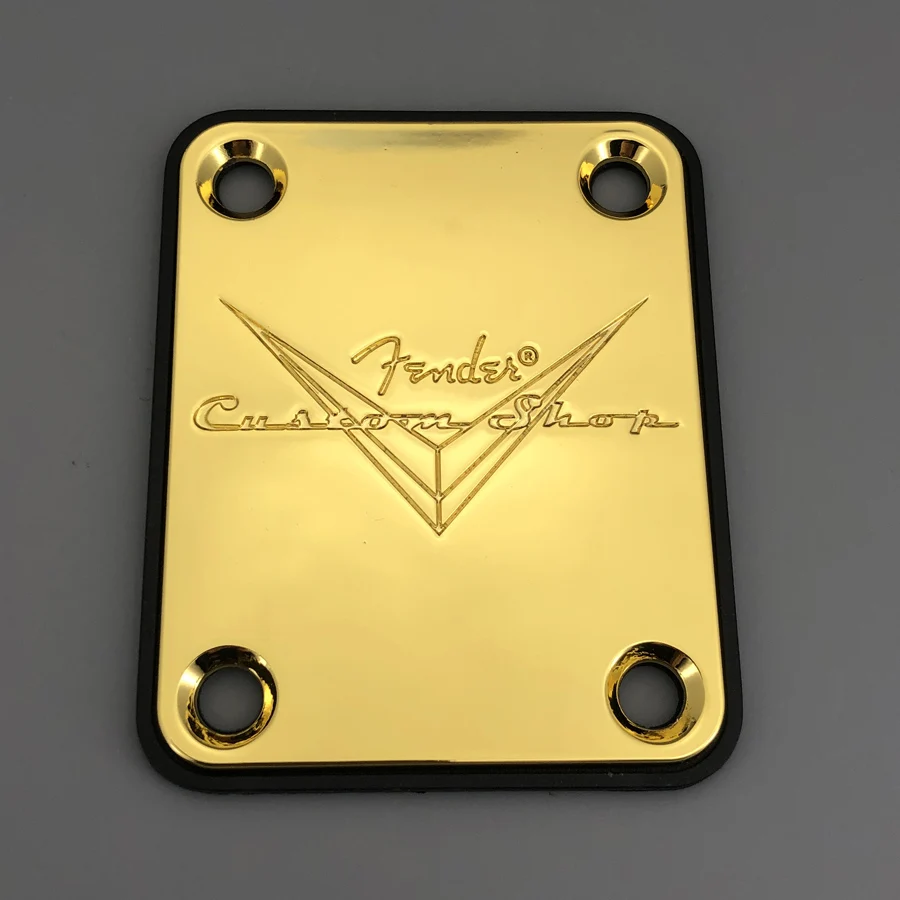 Placa de cuello de guitarra, tienda personalizada, oro cromado para guitarra ST TL