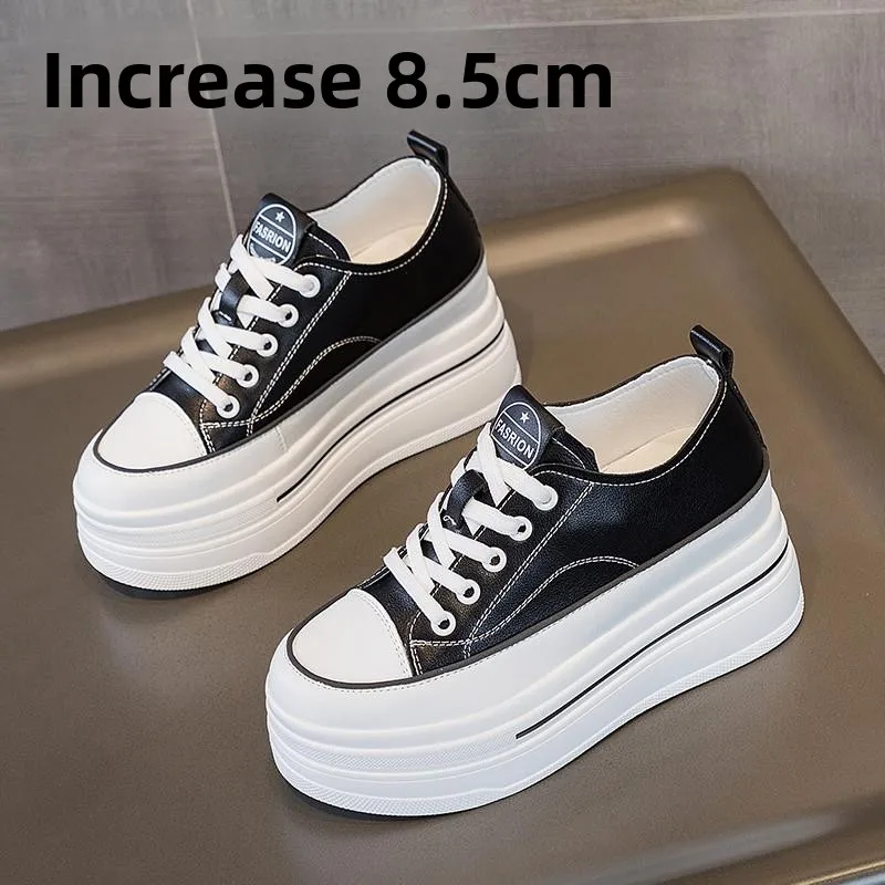 

ed Height Platform Sneakers Thi Bot Flatform 8cm Spring Summer New Sle Small Size Platform oes Casual round Toe