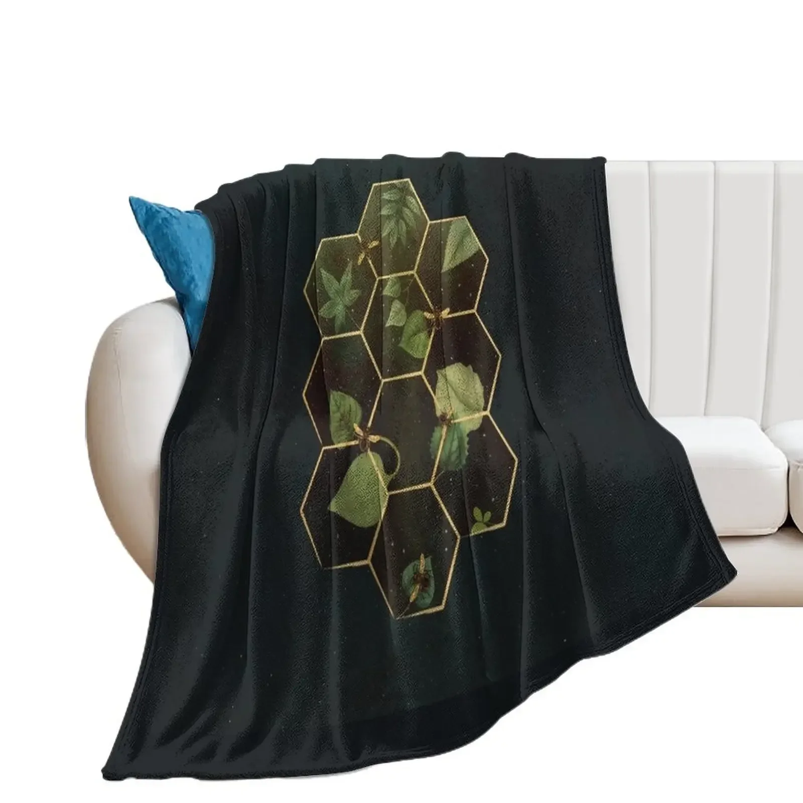 

Bees in Space Throw Blanket Summer for winter Blankets