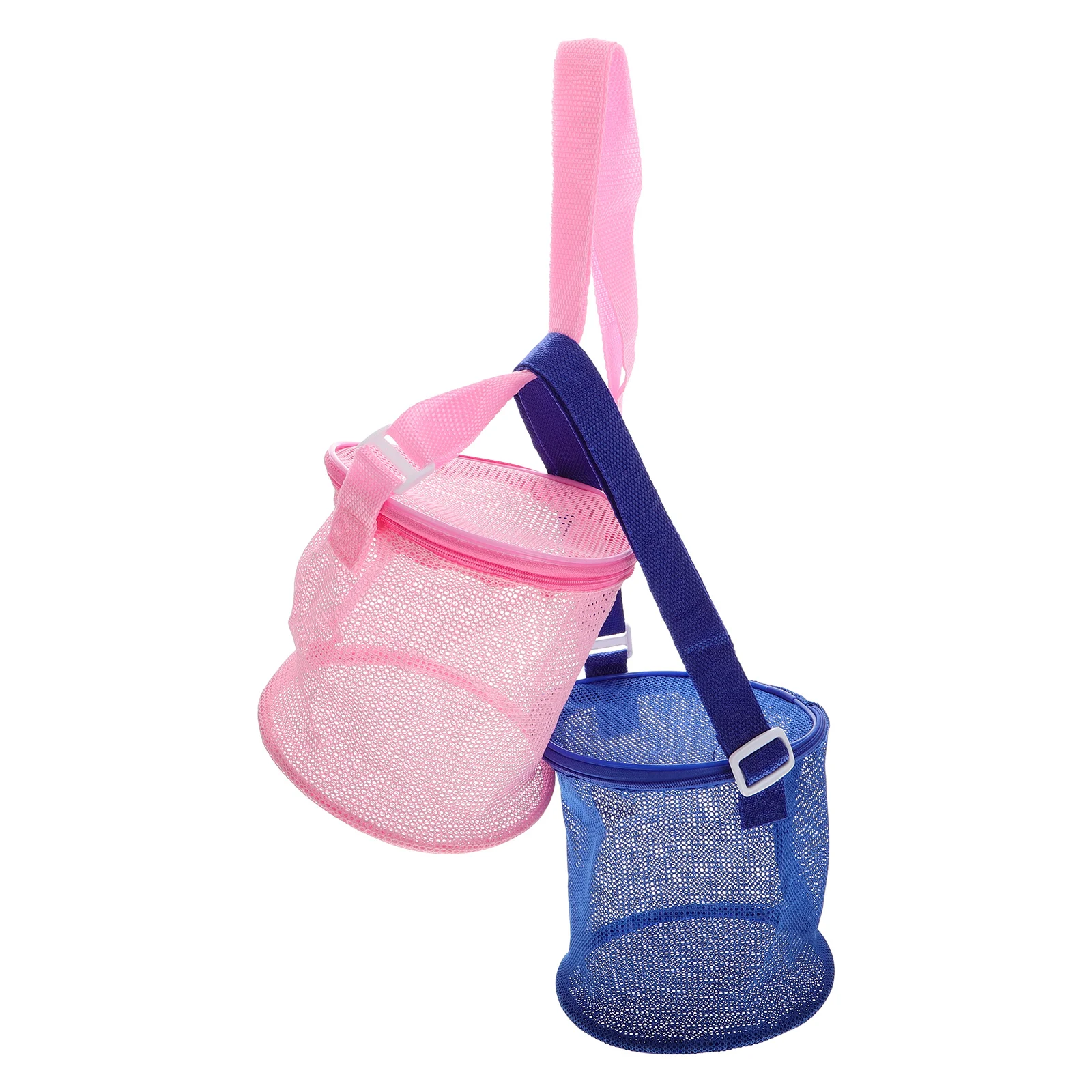 

2pcs Beach Storage Bags Oxford Cloth Kids Toys Seashell Collecting Large Capacity Sand Toys Holder Mesh Bag Pool Play
