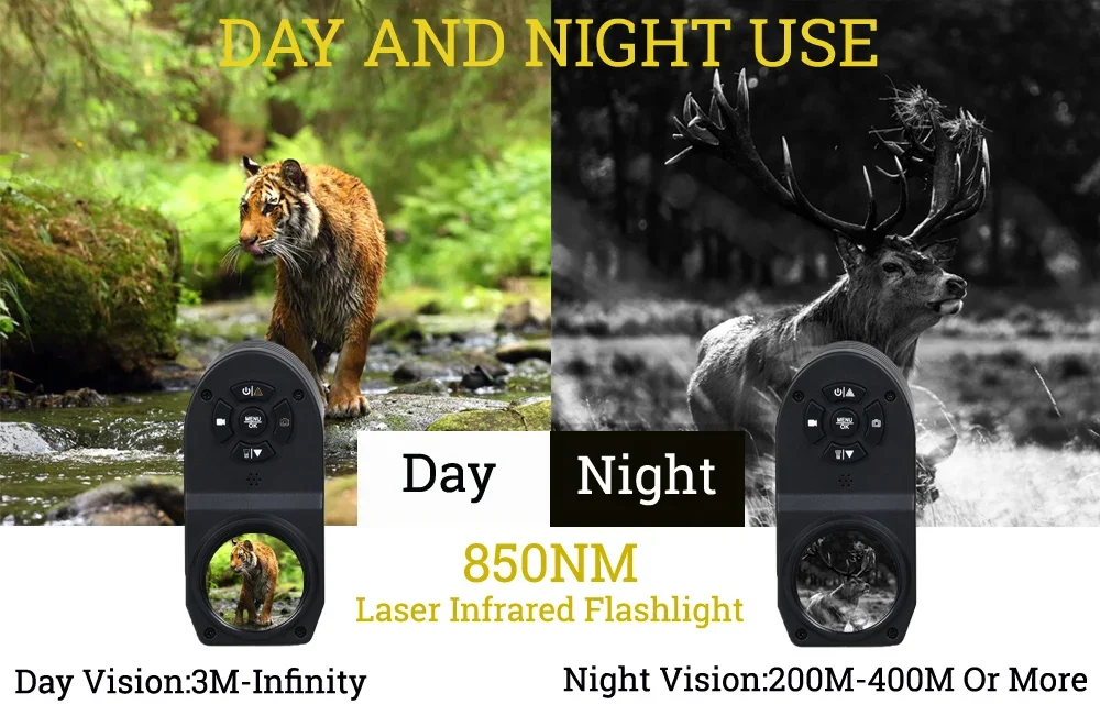 

Megaorei Night Vision Scope Hunting Camera HD 1080P Video Photo Digital Infrared Optics Sight Day & Night Hunt Camera