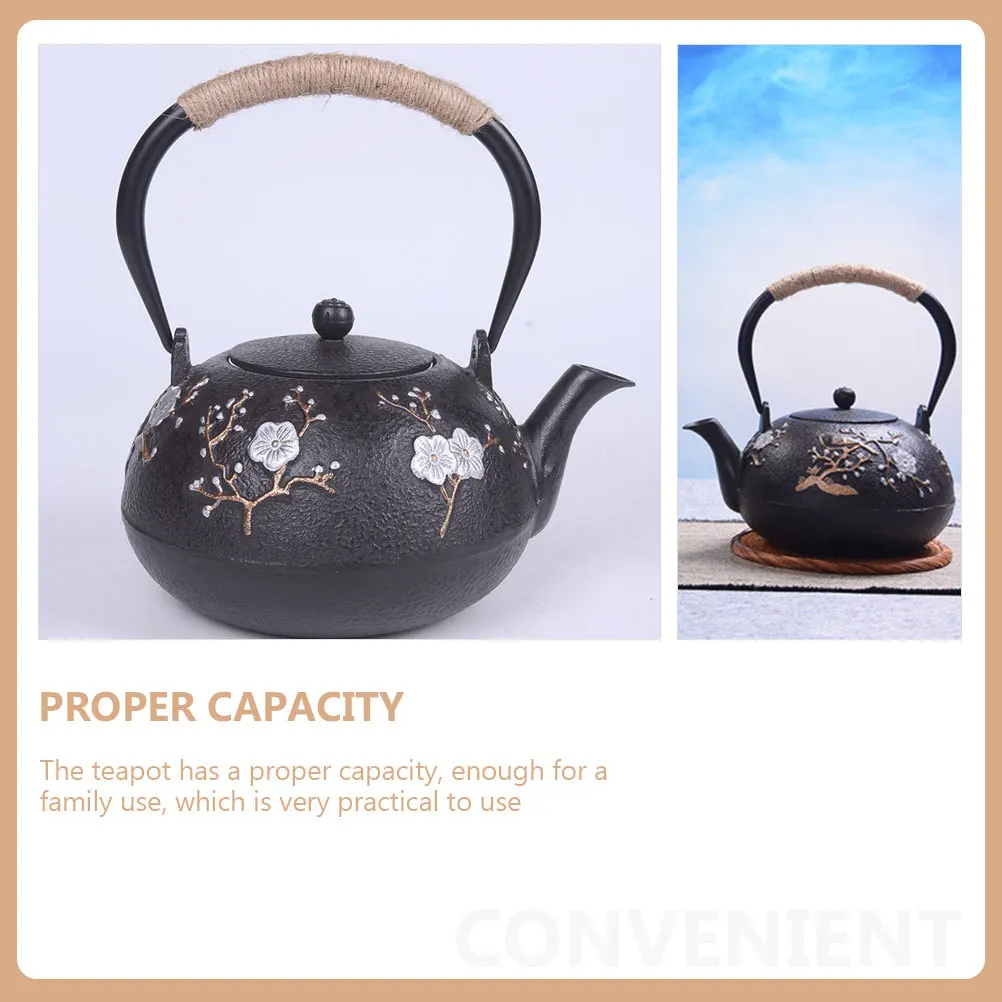 

Japanese Cast Iron Tetsubin Tea Kettle Practical Infuser Teapot for Home Office Retro Vintage Cast Iron Teapot