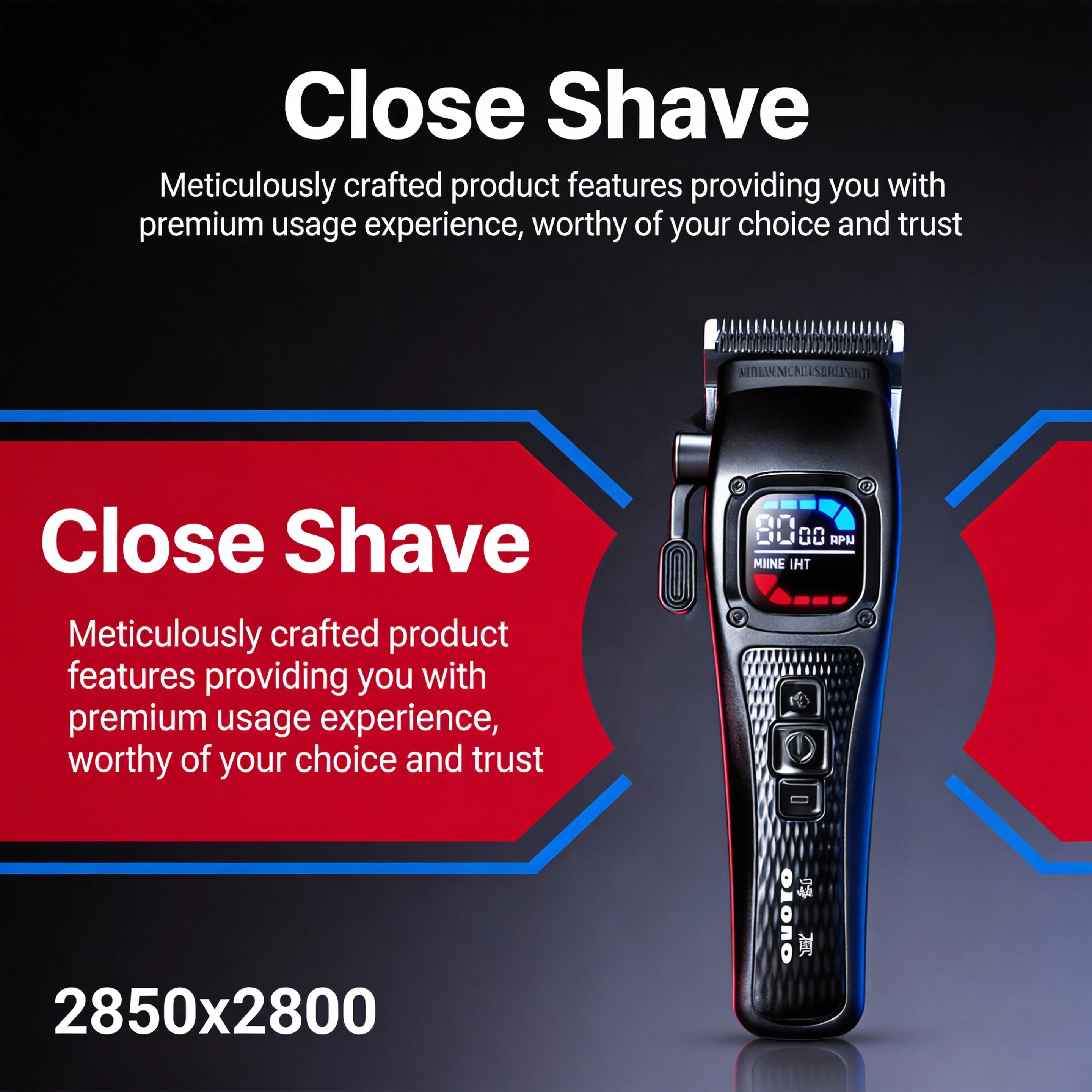 Electric 5W Cordless Rechargeable Hair Clippers, Professional Barber Grooming Tool, Men's Home Haircut Kit