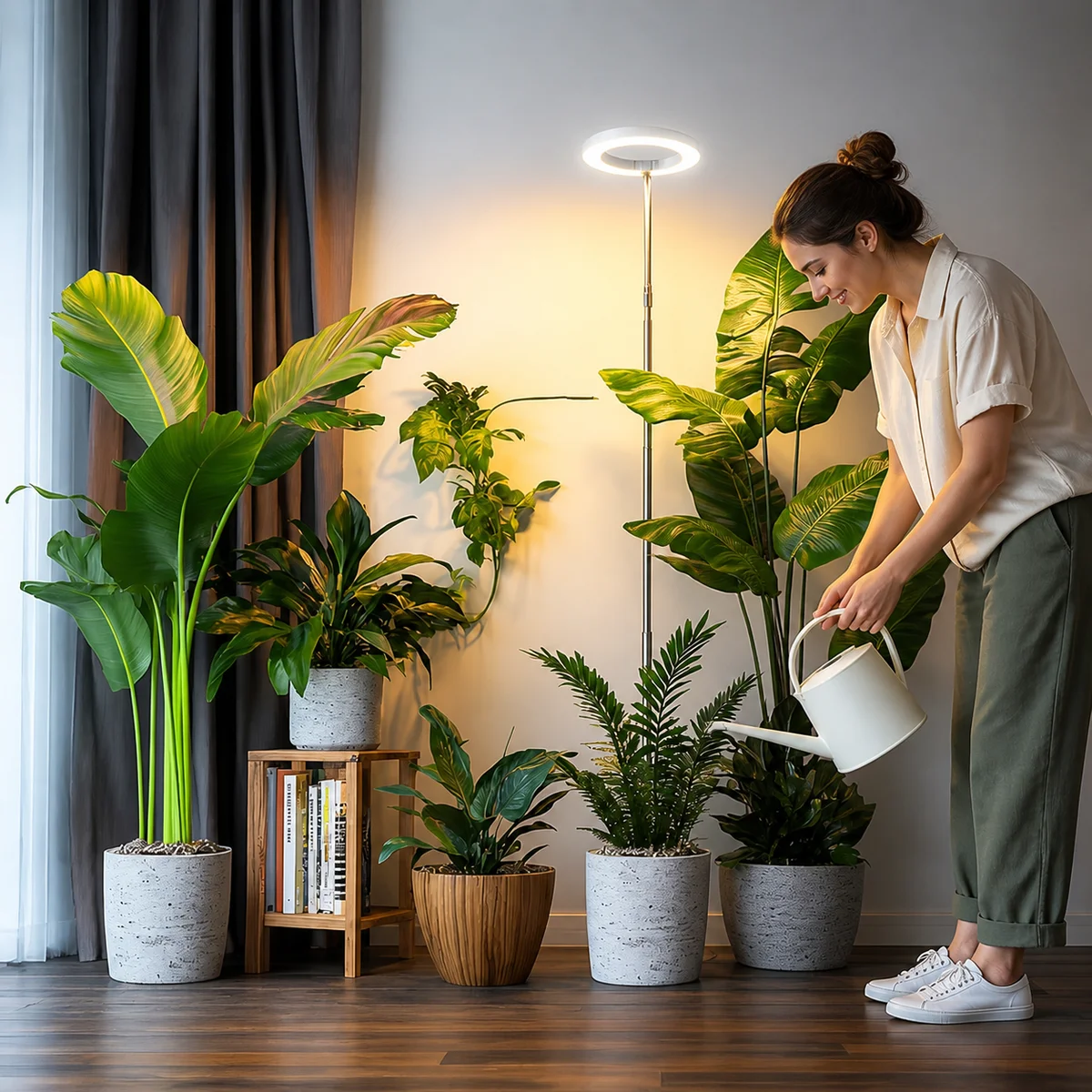 Indoor Full-Spectrum Plant Growth Lights,  Growth Lights Are Suitable for Indoor Plants and Grow Lights with Height Adjustable