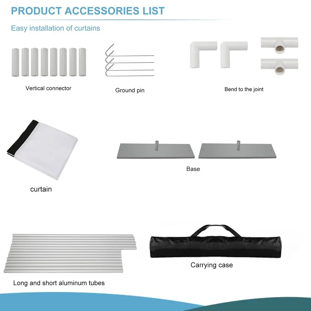120 inch Portable Projector Screen + Frame Stand 120inch Movie Video Projection Screen Fabric 2K 4K Full HD 3D Outdoor Curtain