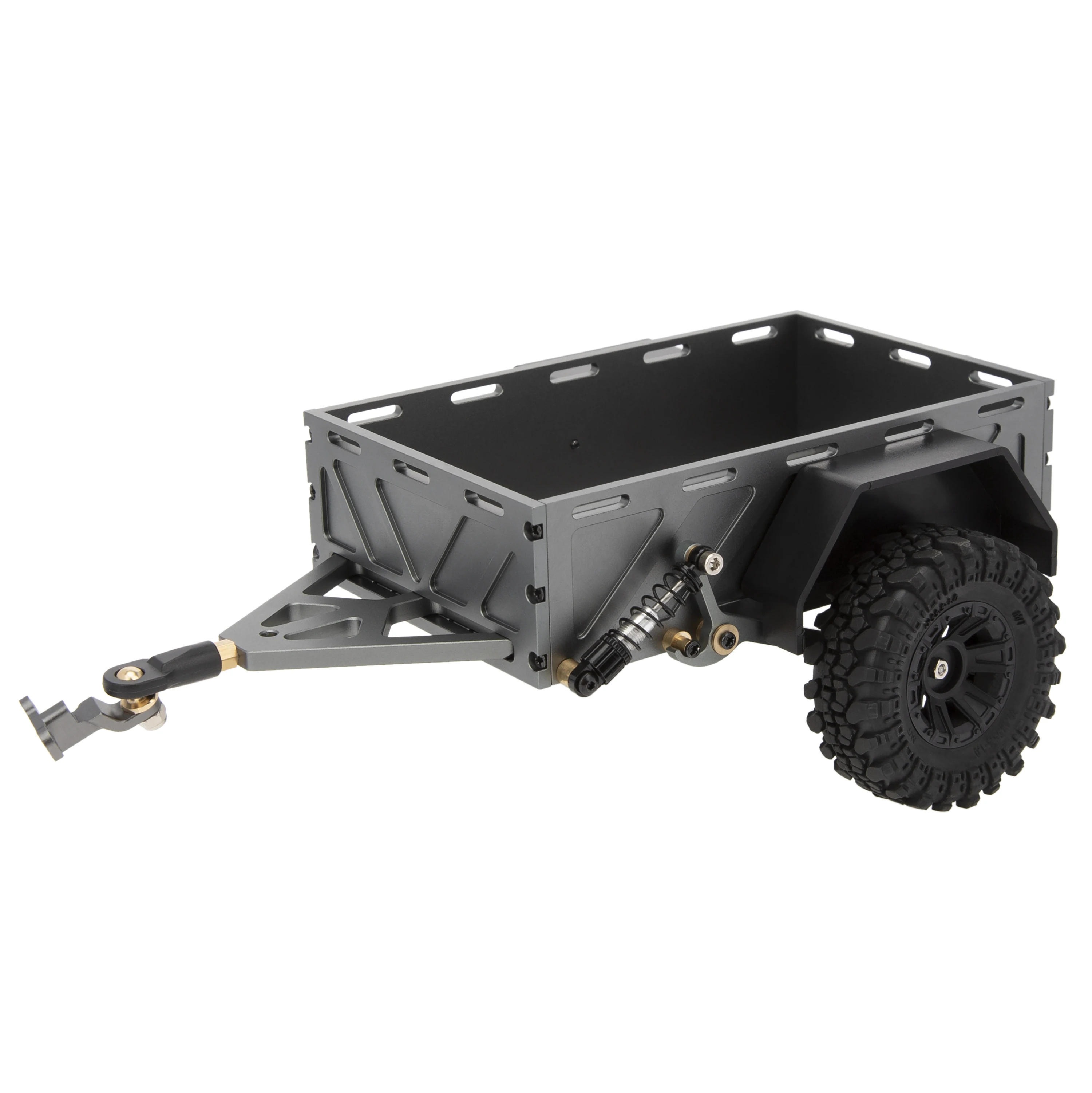 MEUS RACING Utility Trailer Car with Hitch for TRAXXAS TRX-4M TRX4M 1/18 RC Crawler Car Upgrade Parts