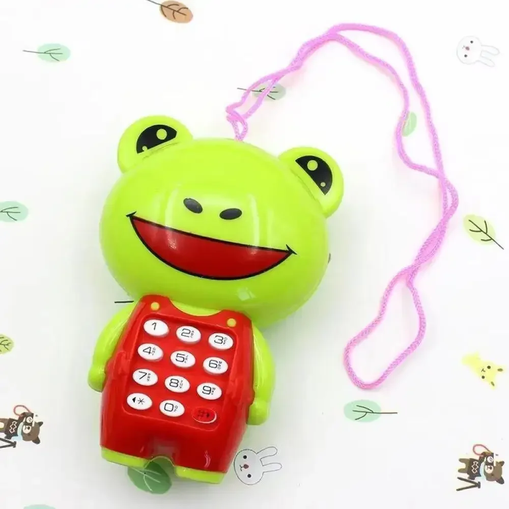 Juguetes para niños Pull-String Smiley Face Simulación Teléfono Juguete Máquina de cuentos educativos y comodidad emocional para niños
