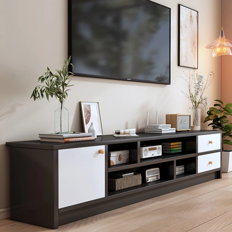 

Farmhouse Tv Stand with Room and Tv Standing Media Cabinet Monitor Riser Furniture for Television Live Tvs Home Comfort