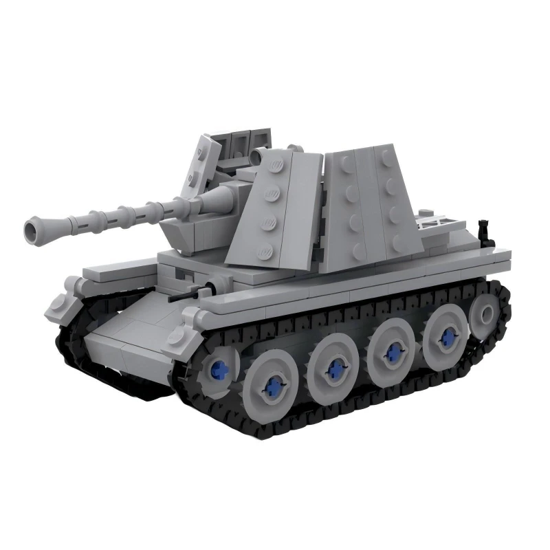 Militär-Kriegsserie E-5 Leichter Panzer M5 Panzerabwehrhagelwerfer Zerstörer Baustein-Set Modell DIY Kinderspielzeug Jungen Geburtstagsgeschenk – Detail 16