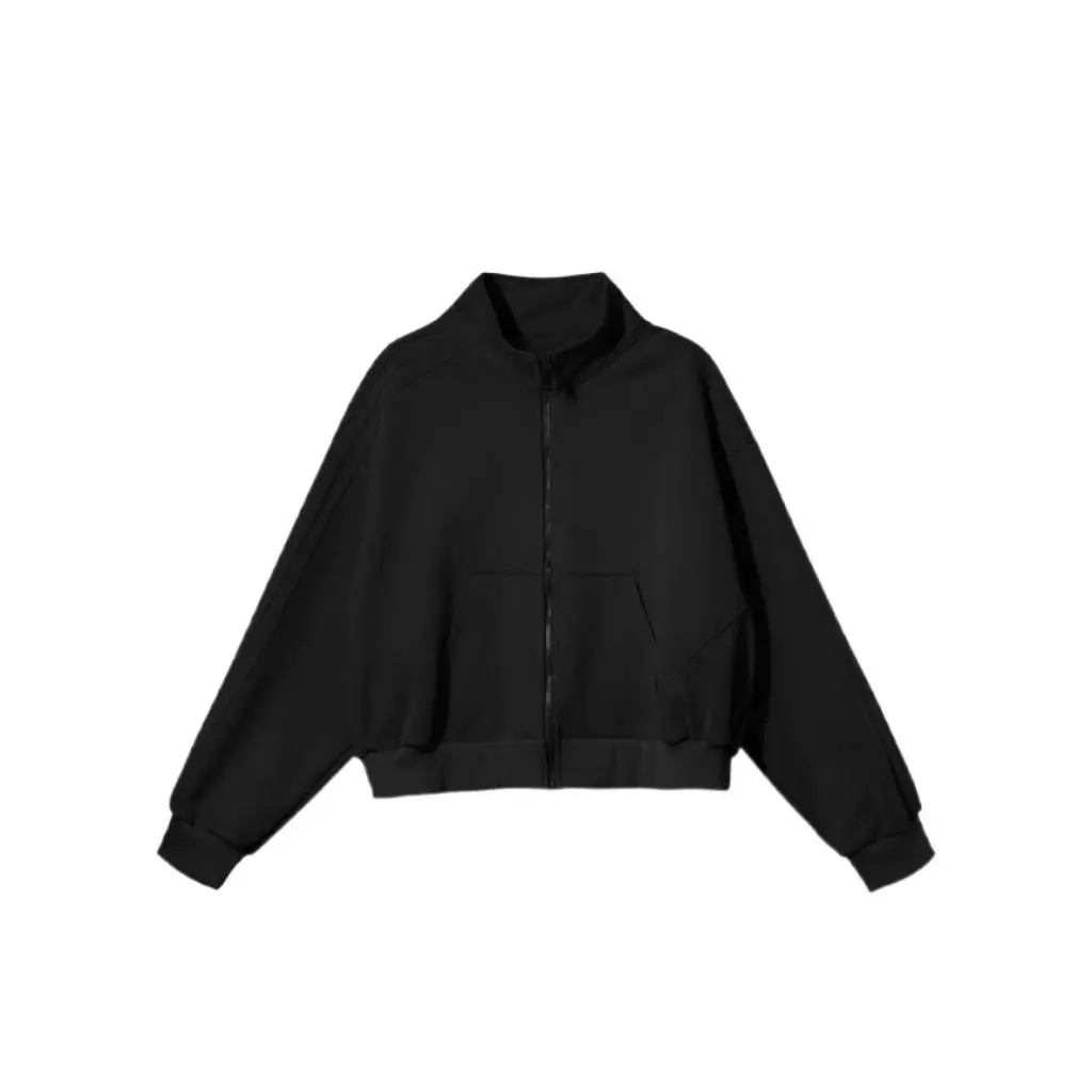 

Spring Autumn Baseball Suit Sports Jacket Solid Color Loose Casual Western Style Slim Look Short All-match Women's Top