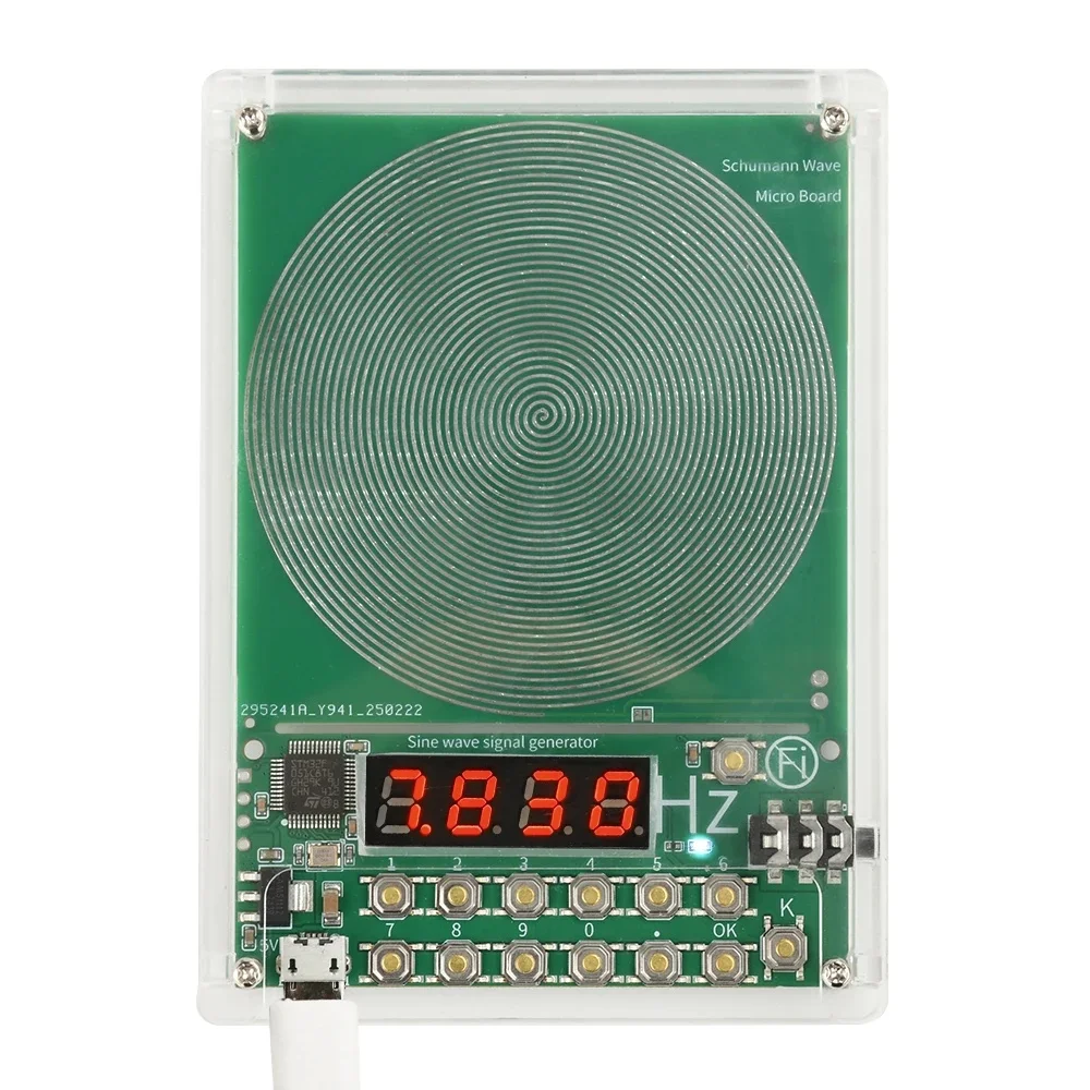 DC 5 В 0,01 Гц ~ 100000 Гц Регулируемая частота 7,83 Гц Генератор волн Шумана Генератор сигналов синусоидальной волны Интерфейс Micro USB