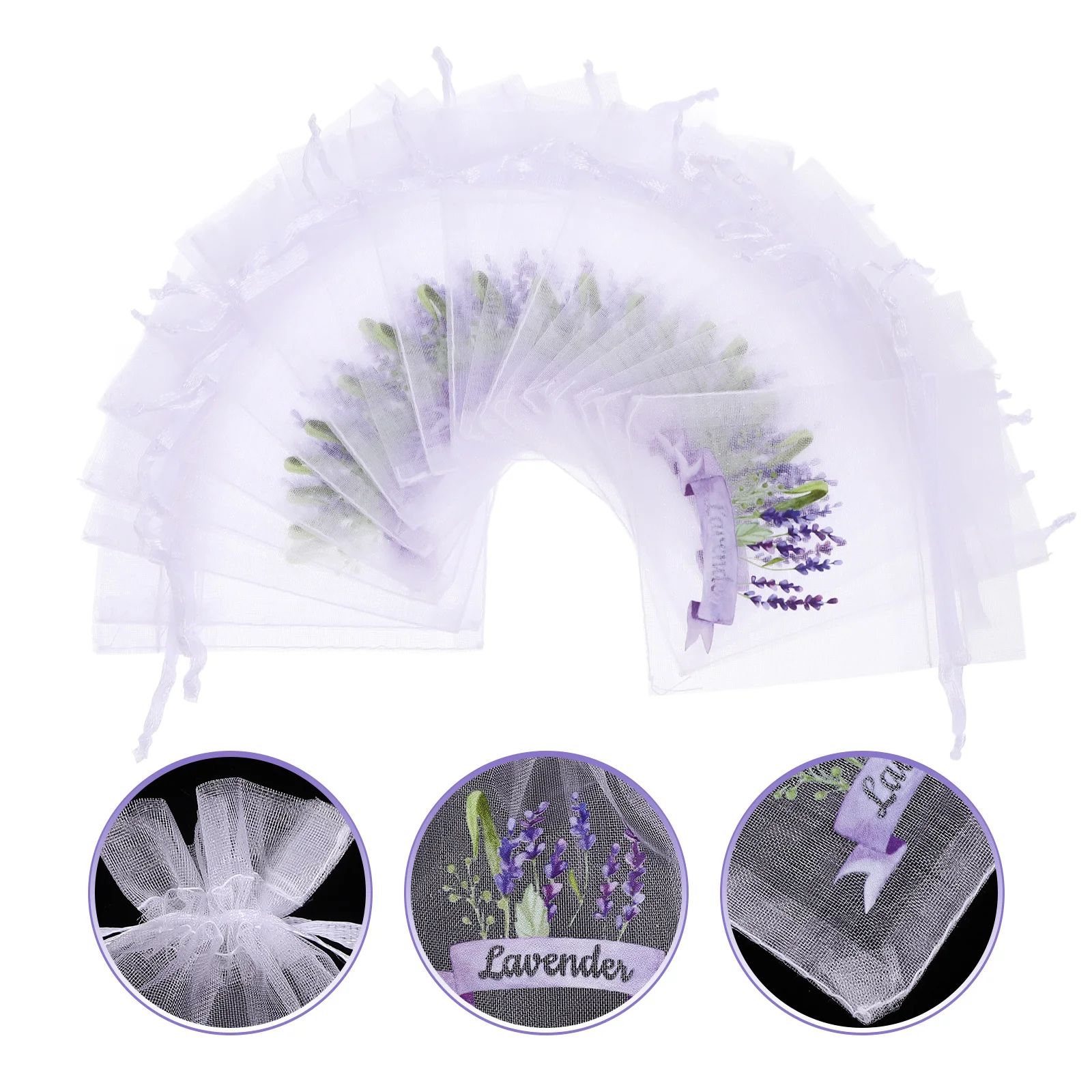 

20 Pcs Decorative Lavender Pouch Empty Mesh Bag Dried Sachet Bags Sachets Flower