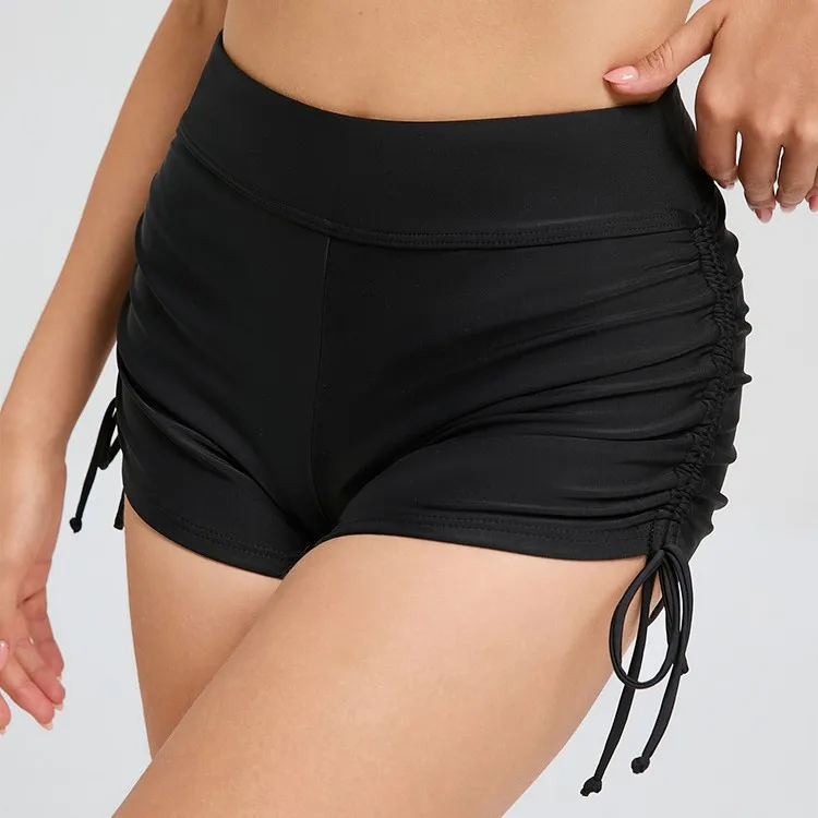 

European and American Bikini Split Bow Sexy Low Waist and Hip Hugging Women's Swimming Trunks