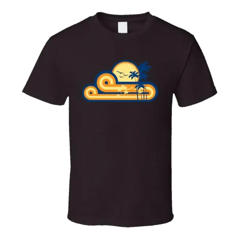 Ready to Surf beach Cali Palm trees sun Boating t shirt