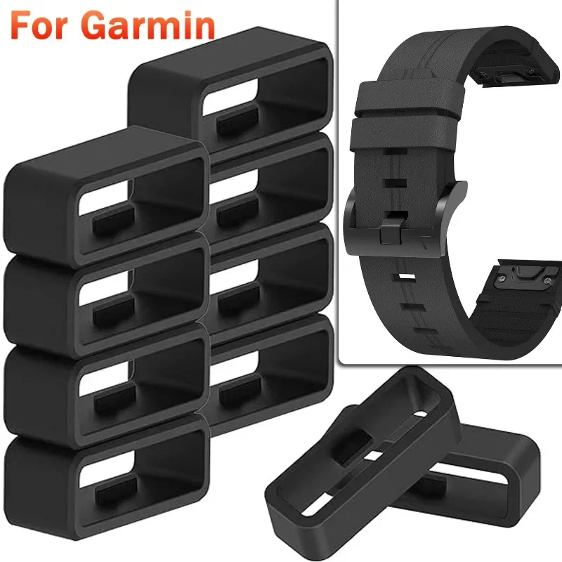 For Garmin Forerunner 945/935 Fenix 5/Fenix 6/Fenix 7 Security Loop Replacement Silicone Watch Band Clasp Clip Keeper Ring Loop