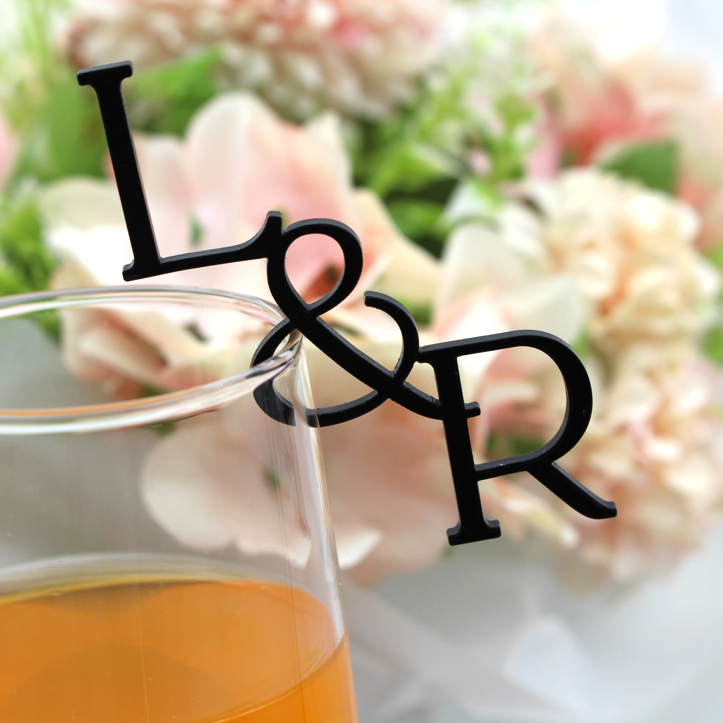 10/50/100pcs Personalized Wedding Toasting Tags Mirror Drink Charms Cocktail Drink Markers Cake Toppers Goblet Decorations