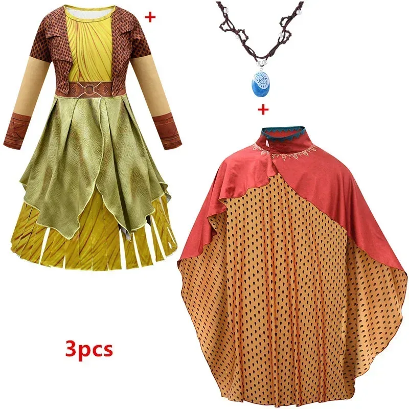 The Last Dragon and R-Raya Cosplay Costume Halloween for Kids Anime Cosplay Clothes Princess dress Children Performance Costume