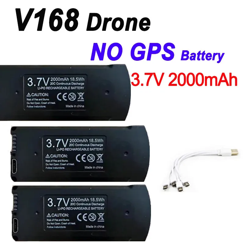 Original 7,4 v 3000mah v168 pro max gps drohnen batterie v168 rc quadcopter 3,7 v 2000mah v168 ersatz batterie dron teile zubehör