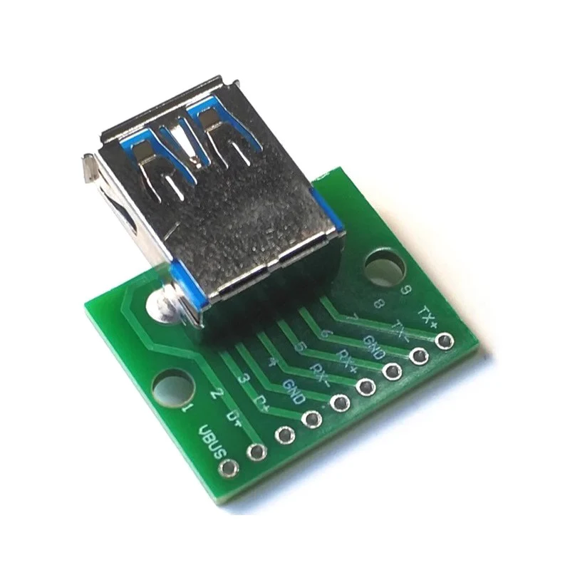 Женский разъем USB 3.0 к DIP PCB Женский разъем USB PCB Разъем USB PCB Разъем USB