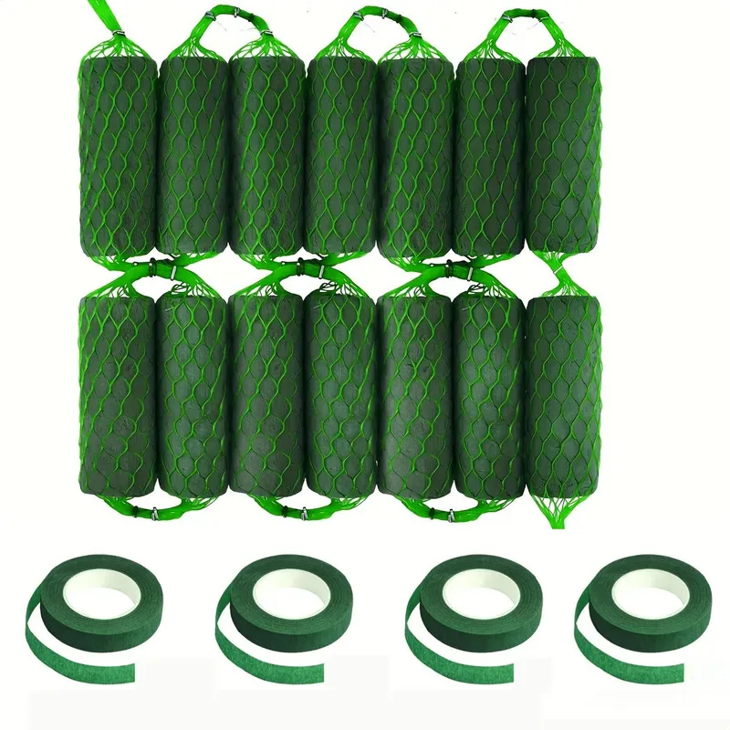14pcs-floral-foam-4pcs-floral-tape-set-flower-arrangement-kit-for-wedding-party-diy-bouquet-home-floral-decoration